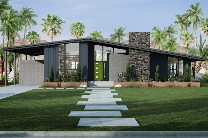 Mid-century modern house exterior