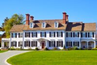 Colonial style home exterior