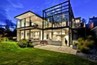 Glass facade houses