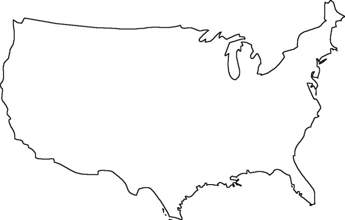 US states map