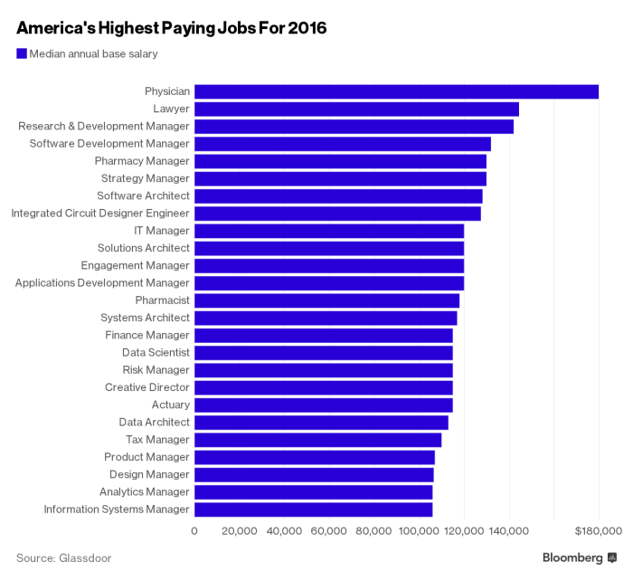 Most popular jobs in the USA