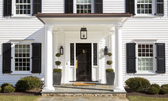 Restoring the original details of a colonial style home exterior