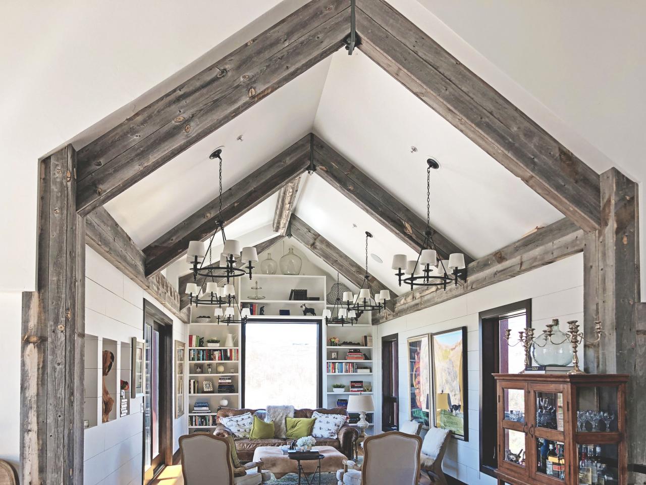 Design ideas for luxury homes using reclaimed wood beams