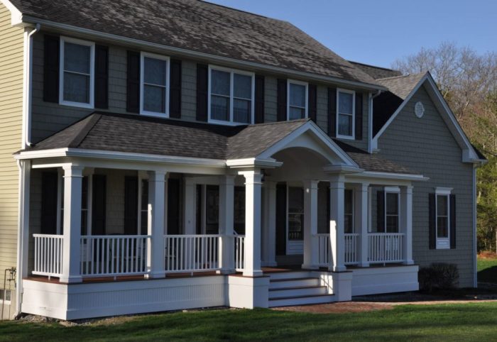 Colonial porch front dighton ma project design