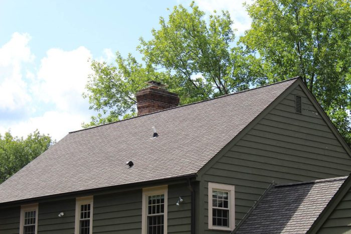 Different roofing options for a colonial style home exterior